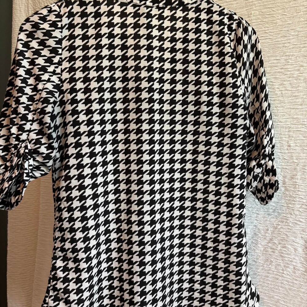 41 Hawthorn Houndstooth Blouse black & white - Picture 5 of 8